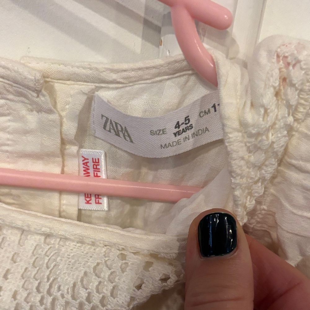 Zara Kids Cream Top and Brown Skirt Set - Picture 7 of 8